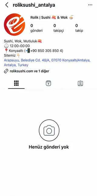 Rolik Sushi & Wok, Instagram, önce
